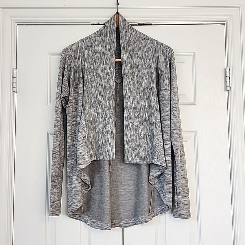 Athleta Nirvana Wear Two Ways Wrap Marl Grey Heather Size XS - Picture 2 of 4